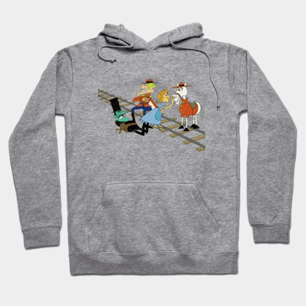 Dudley Do-Right, Nell, Horse and Snidely Whiplash Hoodie by offsetvinylfilm